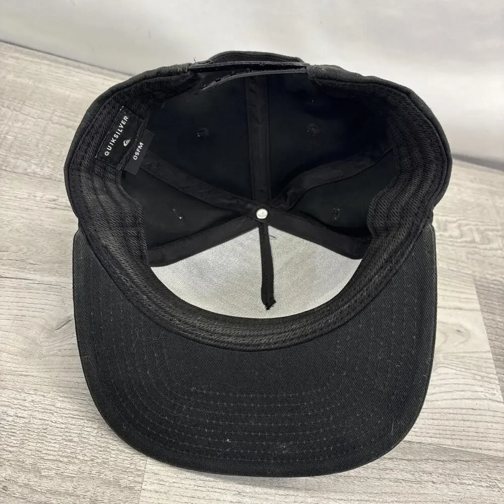 Quiksilver California Round Logo Hat, Black OSFM